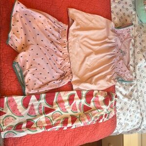 Carter's Pink Pajama Set with Black Polka Dots